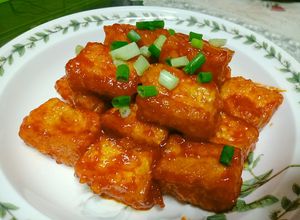 Hình của món Đậu phụ sốt cay của Hàn Quốc.