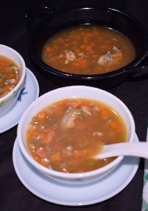 A picture of Chicken Hot and Sour Soup.