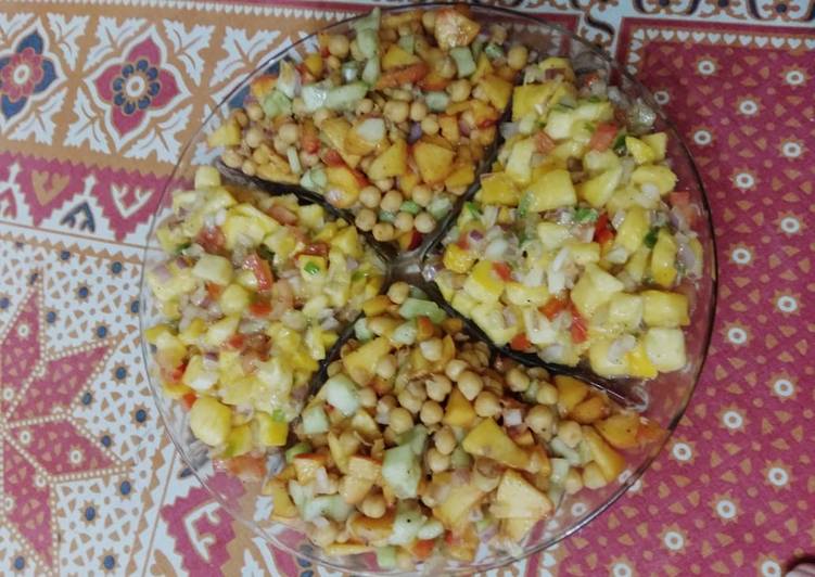 Recipe of Perfect Spicy mango salad &amp;sweet chana salad