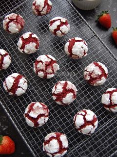 Foto resep Red Velvet Crinkle Cookies