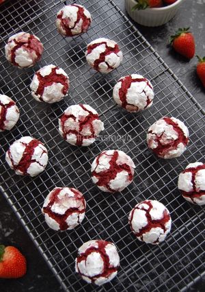 Foto resep Red Velvet Crinkle Cookies