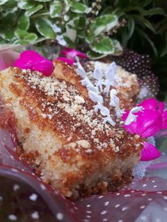 صورة لوصفة بسبوسة جزائرية بدون بيض🐼🌹👍