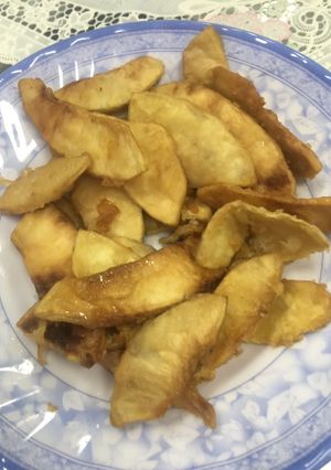 Hình của món Sake tẩm bột chiên áo đường.