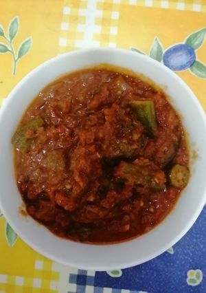 صورة لوصفة البامية على طريقتي 😋