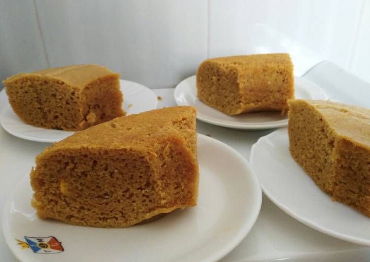 Bizcocho esponjoso de gofio y naranja sin horno