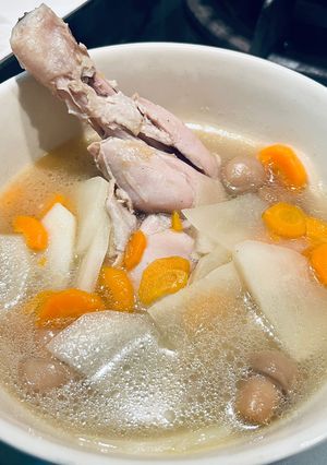 Foto resep Sup Ayam Bengkoang Jamur Wortel