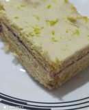 Postre de limón y fresa