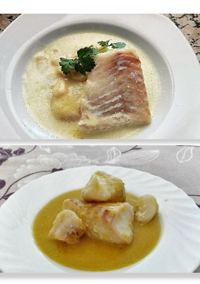 Una foto de Bacalao al pil pil