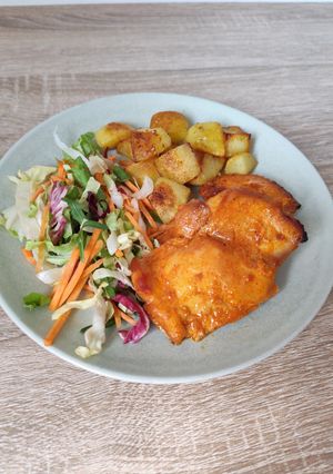 Mèzes - mustáros csirkecomb, sütőben sütve recept fotója
