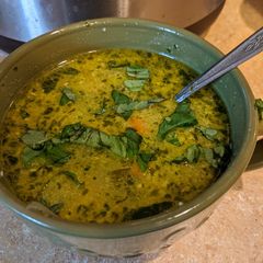 A picture of Pesto chicken soup instant pot ip.
