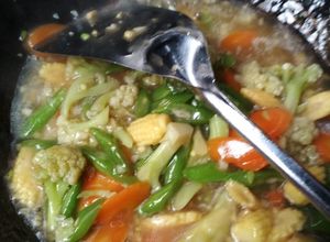 Foto resep Cah Sayuran (Buncis Bunga kol Wortel Baby Corn)