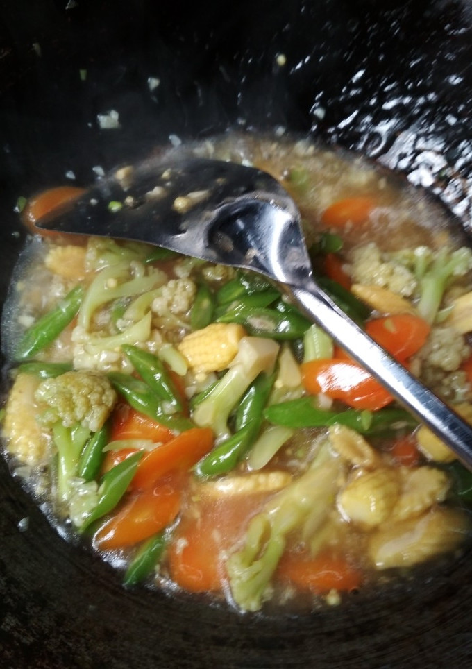 Foto resep Cah Sayuran (Buncis Bunga kol Wortel Baby Corn)