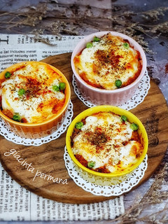 Foto resep Spicy Cheesy Bolognaise Baked Rice