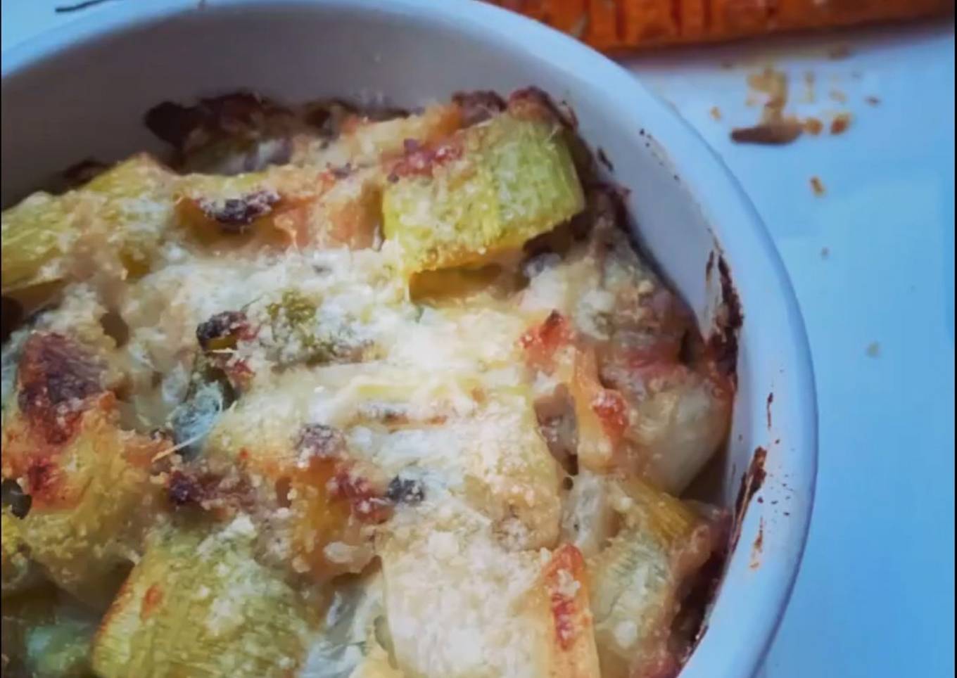 Gratin de poireaux au parmesan