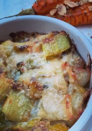 Une photo de Gratin de poireaux au parmesan