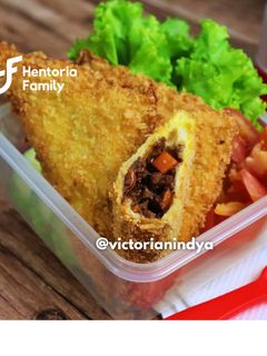 Foto resep Roti Goreng Isi Daging Plus Sayuran