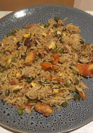A picture of Assorted pulao ! An easy healthy quick tasty lunch!.