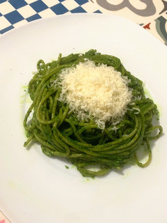Una foto de Pasta pesto