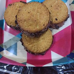 A picture of Biscuit ice-cream sandwich.