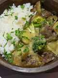 Curry de papines y brócoli