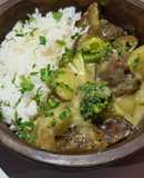 Curry de papines y brócoli