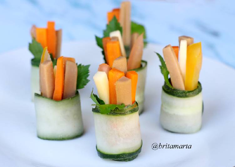 Fresh Cucumber Roll-ups / Salad Mentimun Gulung #MenuSehatAnak
