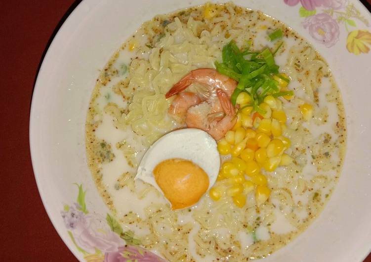 Cara Gampang Membuat Hakata syle ramen (mie instan) Anti Gagal