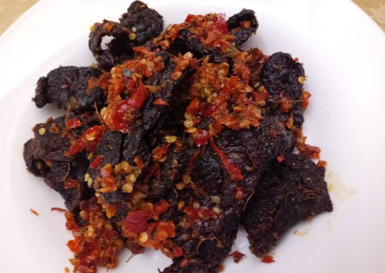 Resep Paru ungkep sambal bawang Anti Gagal