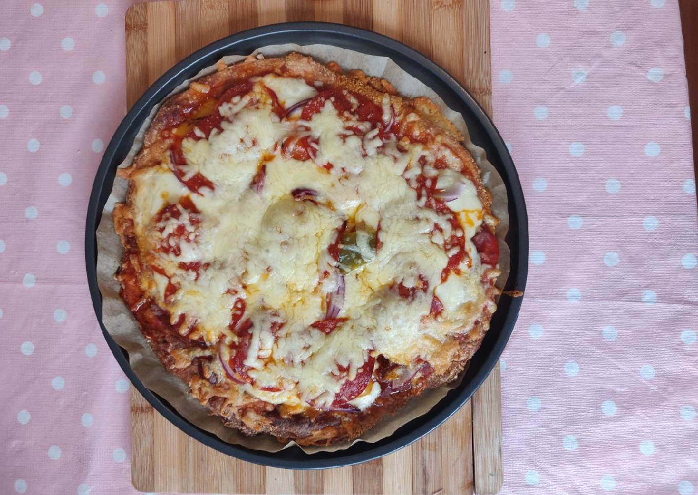 Keto fiber flour pizza