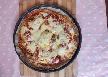 Easiest Way to Make Yummy Keto fiber flour crust Pizza