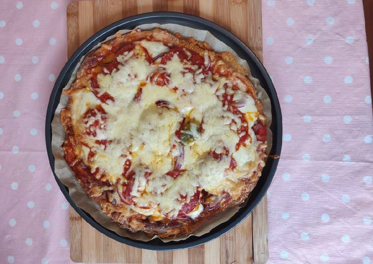 Step-by-Step Guide to Prepare Homemade Keto fiber flour crust Pizza