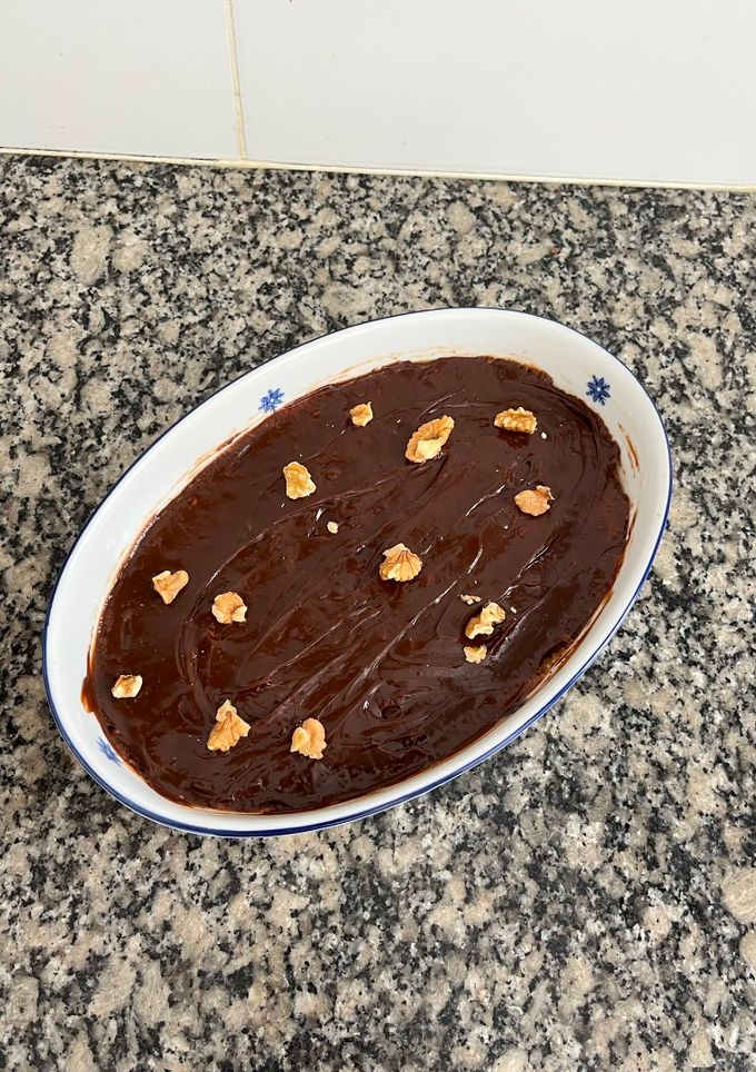 Una foto de Postre trufa con nueces