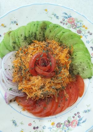 عکسی از دستور ایده تزیین سالاد یک نفره مجلسی