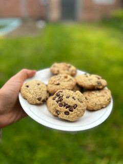 Una foto de Galletas veganas con chips de chocolates