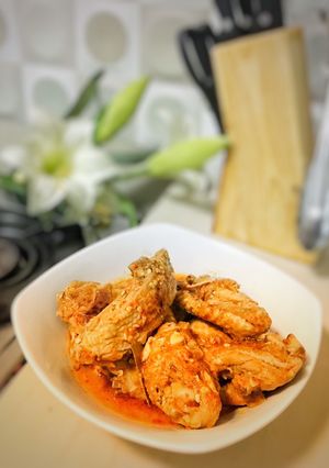Foto resep Ayam kampung Bakar masak Merah Resep Keluarga
