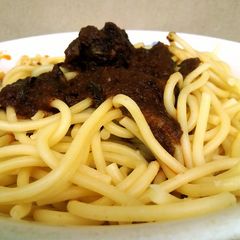 Nigerian Curry Stew on Pasta A picture of Nigerian Curry Stew on Pasta.