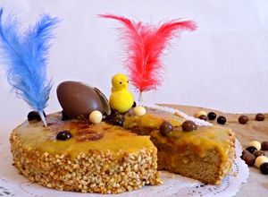 Una foto de Mona de Pascua de yema quemada