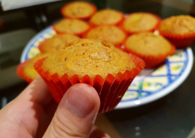 Steps to Cook Tasty I've-got-too-much-banana-leftover Banana Cupcakes