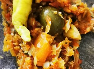 Una foto de Bacalao a la vizcaína