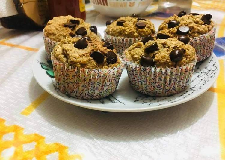 Muffins de avena y plátano