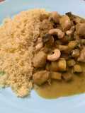 Curry verde de pavo con anacardos