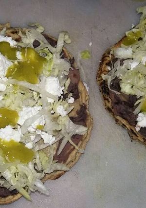 A picture of Sopes, Delicious Mexican Snack.