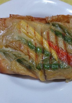 減醣料理-雞肉彩蔬豆皮包 的食譜成品照片