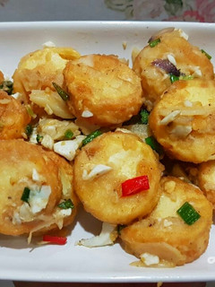 Foto resep Salted Egg Tofu (Tofu Saus Telur Asin)