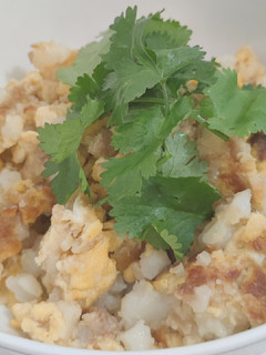 A picture of Singapore fried carrot cake.