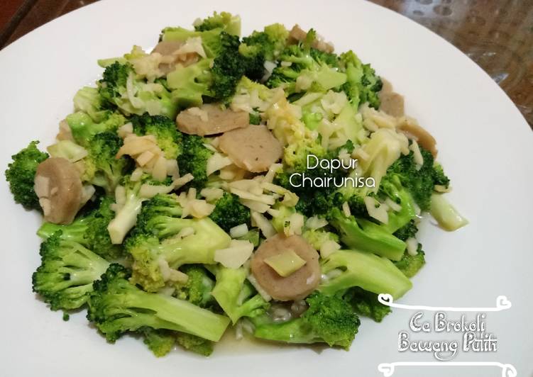 Resep Ca Brokoli Bawang Putih yang mudah