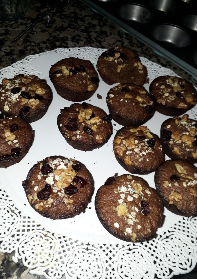 Una foto de Muffins de choco y salvado de avena fit