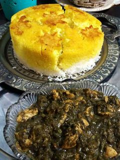 عکسی از دستور خوراک مرغ و اسفناج لذیذ