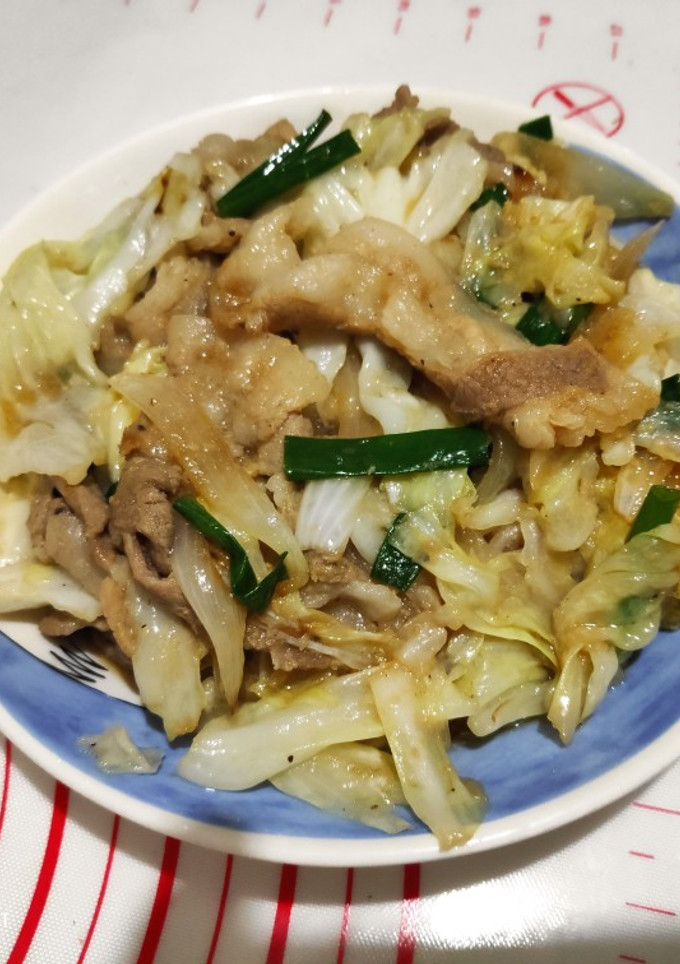 薑燒猪肉炒高麗菜~簡單隨手做 的食譜成品照片