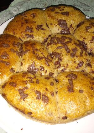 A picture of Brown Buns with chocolate shavings.